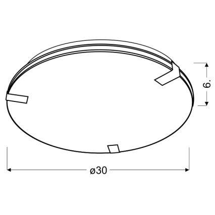 LED Stropné svietidlo NOBLE LED/9W/230V pr. 30 cm