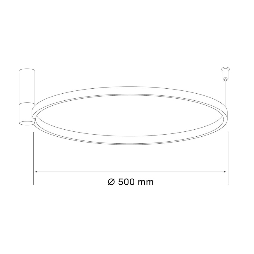 LED Stropné svietidlo NOEMI LED/20W/230V 4000K pr. 50 cm matný chróm