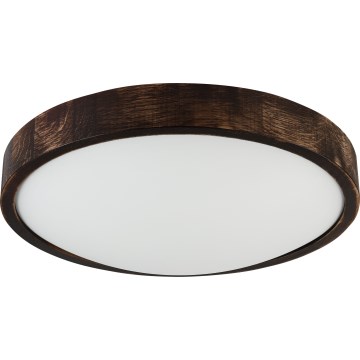 LED stropné svietidlo OAK SLIM LED/36W/230V 4000K priemer 37 cm dub / tmavohnedá