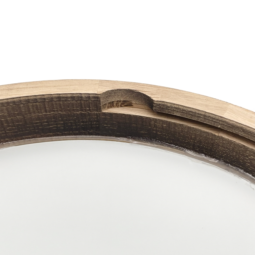 LED stropné svietidlo OAK SMOKY SLIM LED/36W/230V 4000K pr. 37 cm dub/tmavohnedá