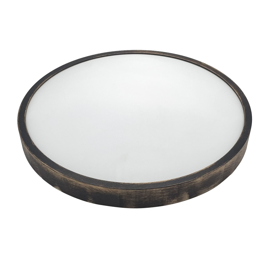 LED stropné svietidlo OAK SMOKY SLIM LED/36W/230V 4000K pr. 47 cm dub/tmavohnedá