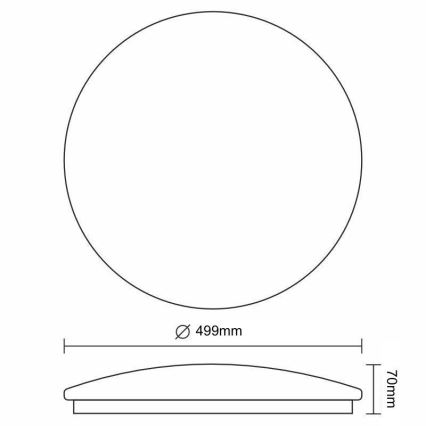 LED Stmievateľné stropné svietidlo OPAL LED/48W/230V 3000-6500K + diaľkové ovládanie