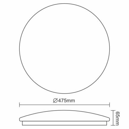 LED Stropné svietidlo OPAL LED/48W/230V 4000K