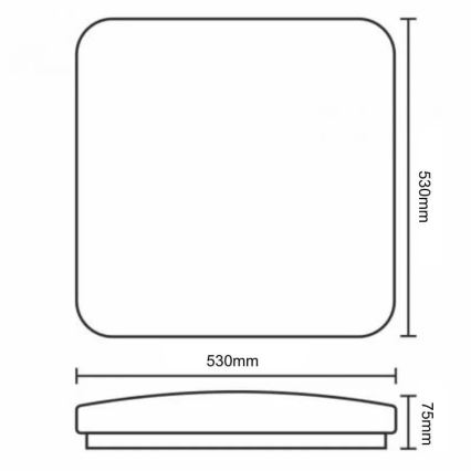 LED Stmievateľné stropné svietidlo OPAL LED/60W/230V 3000-6500K + diaľkové ovládanie