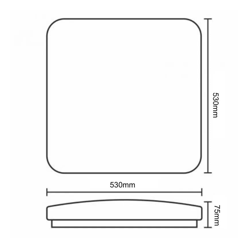 LED Stmievateľné stropné svietidlo OPAL LED/60W/230V 3000-6500K + diaľkové ovládanie