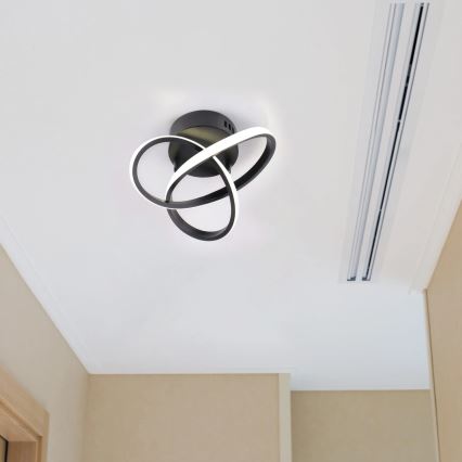 LED stropné svietidlo OSKAR LED/15W/230V priemer 25 cm čierne