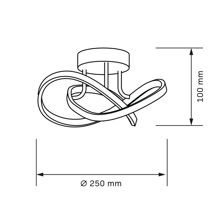 LED stropné svietidlo OSKAR LED/15W/230V priemer 25 cm čierne