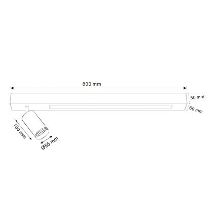 LED Stropné svietidlo PARIS LED/24W/230V + 1xGU10/10W čierna