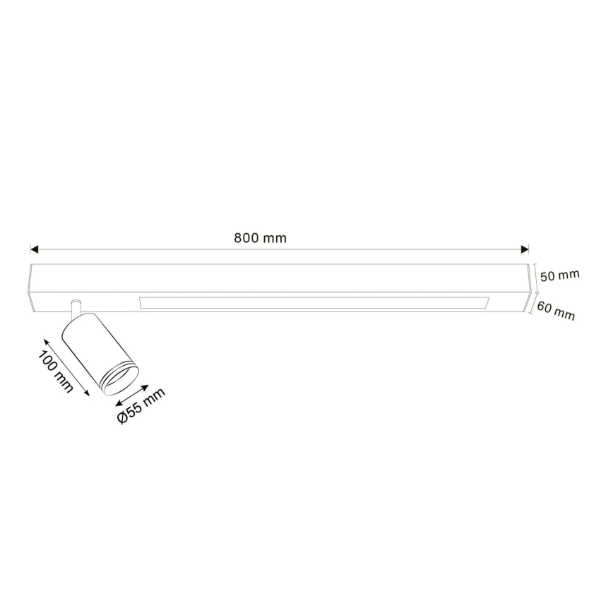 LED Stropné svietidlo PARIS LED/24W/230V + 1xGU10/10W čierna