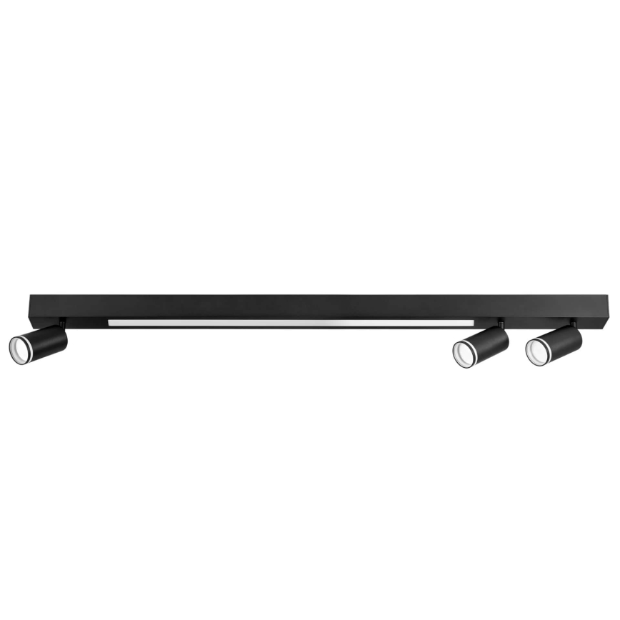 LED Stropné svietidlo PARIS LED/24W/230V + 3xGU10/10W čierna
