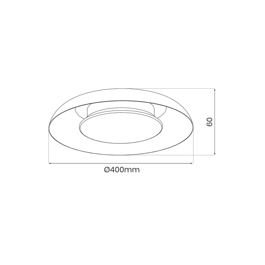 LED stropné svietidlo PIATTINO LED/30W/230V 3000/4000/6000K priem. 40 cm čierna/zlatá
