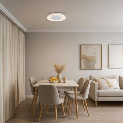 LED stropné svietidlo PIATTINO LED/30W/230V 3000/4000/6000K priemer 40 cm biele