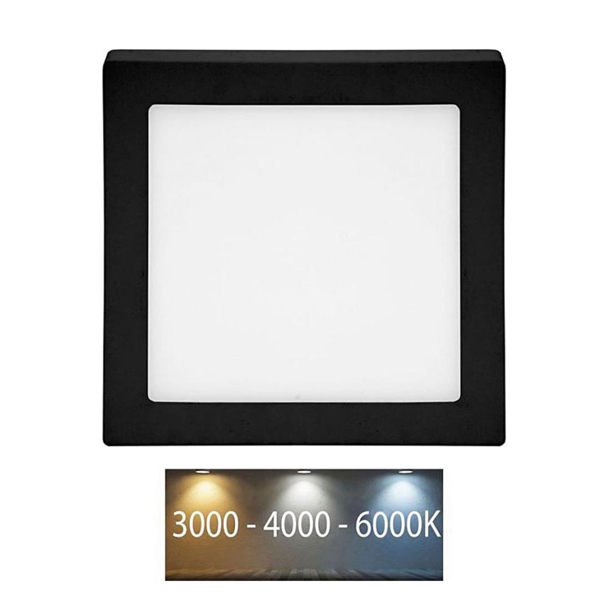 LED Stropné svietidlo RAFA LED/18W/230V 3000/4000/6000K 22x22 cm čierna