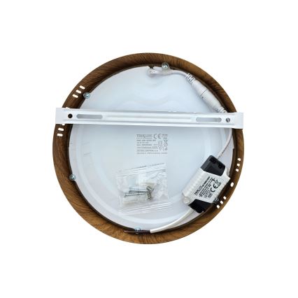LED Stropné svietidlo RING LED/18W/230V 4200K pr. 21 cm hnedá