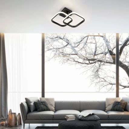 LED stropné svietidlo ROBERT LED/25W/230V 25x38 cm čierne