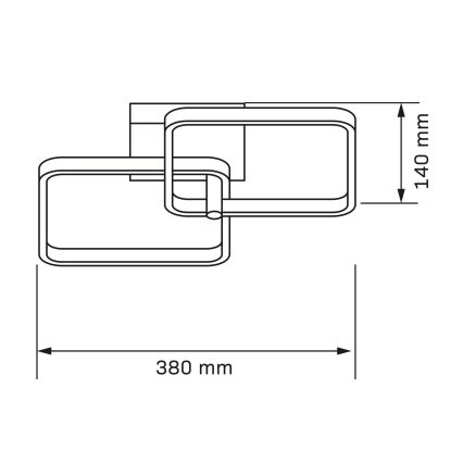 LED stropné svietidlo ROBERT LED/25W/230V 25x38 cm čierne