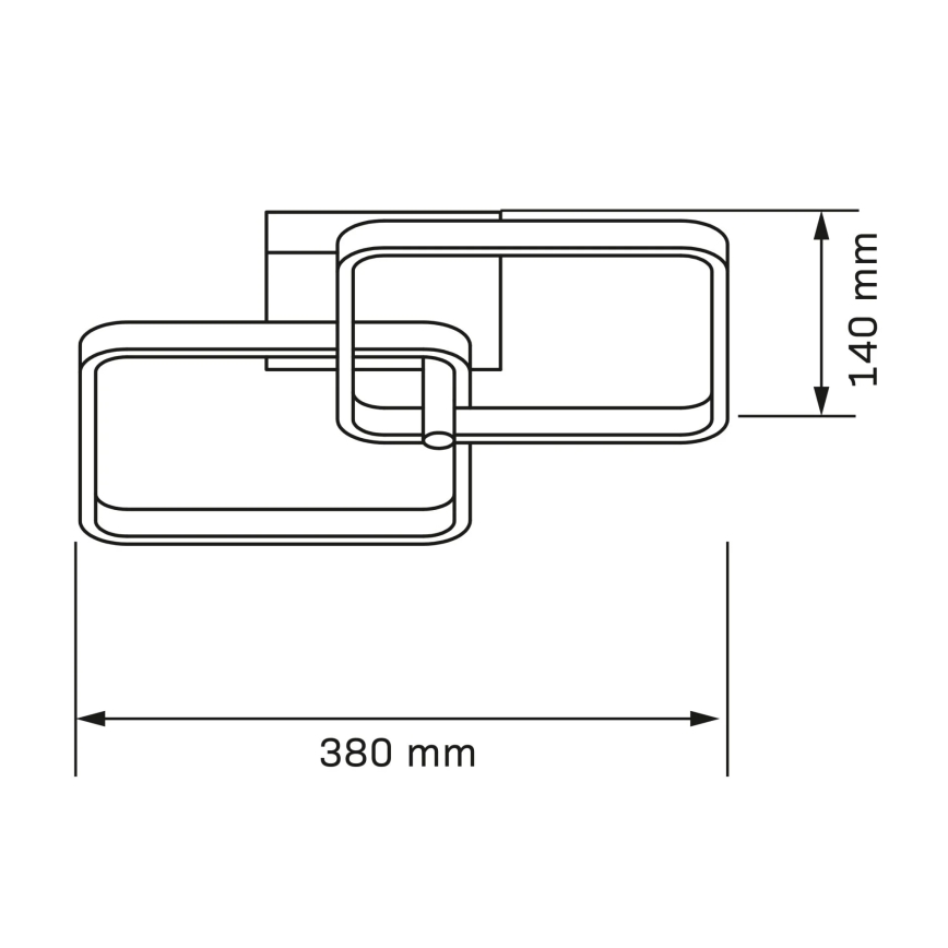 LED stropné svietidlo ROBERT LED/25W/230V 25x38 cm čierne