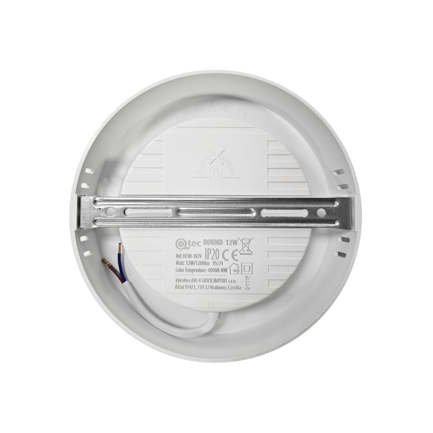 LED Stropné svietidlo ROUND LED/12W/230V 4000K pr. 16,7 cm biela