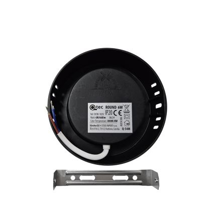 LED Stropné svietidlo ROUND LED/6W/230V 4000K pr. 12,1 cm čierna