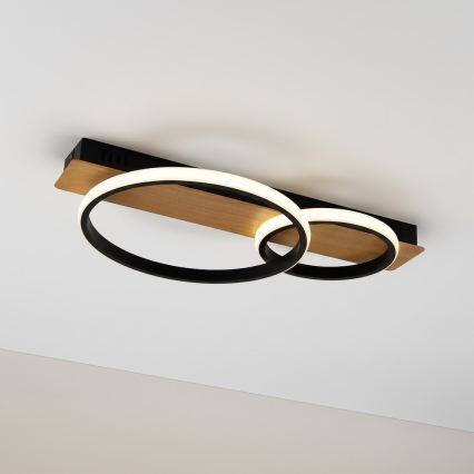 LED stropné svietidlo ROWENA LED/14W/230V čierna/hnedá