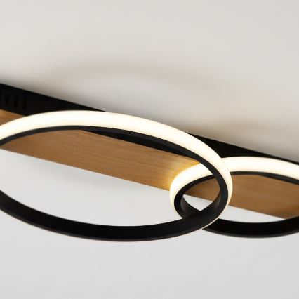 LED stropné svietidlo ROWENA LED/14W/230V čierna/hnedá