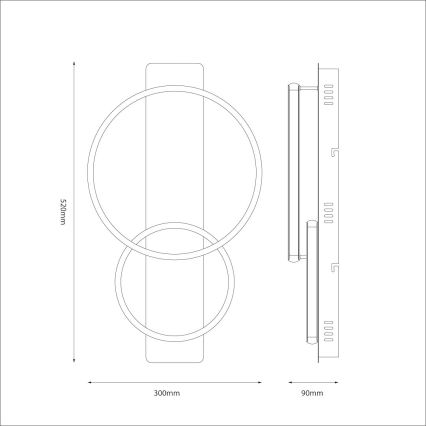 LED stropné svietidlo ROWENA LED/14W/230V čierna/hnedá