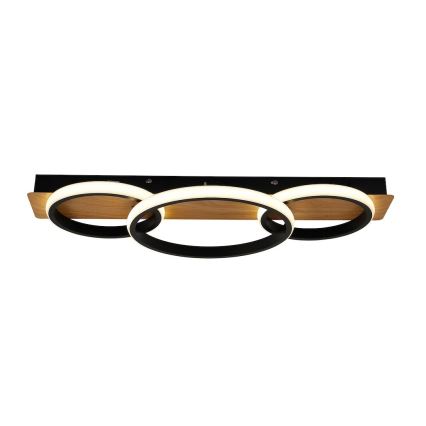 LED Stropné svietidlo ROWENA LED/18W/230V čierna/hnedá