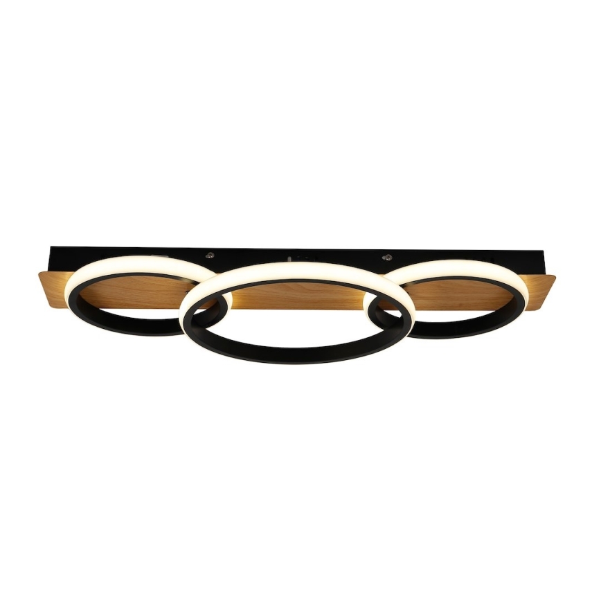 LED Stropné svietidlo ROWENA LED/18W/230V čierna/hnedá