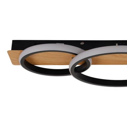 LED Stropné svietidlo ROWENA LED/18W/230V čierna/hnedá