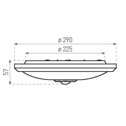 LED stropné svietidlo so senzorom pohybu a súmraku a s núdzovým modulom MANA LED/12W/230V 1500 mAh pr. 29 cm biele