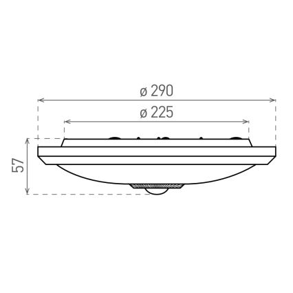 LED stropné svietidlo s pohybovým a súmrakovým senzorom LED/16W/230V pr. 29 cm biela