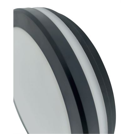 LED kúpeľňové stropné svietidlo s pohybovým senzorom, 20 W, 230 V, 3000/4000/6500 K, priemer 23 cm, IP54, antracit