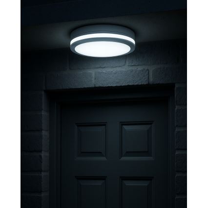 LED kúpeľňové stropné svietidlo s pohybovým senzorom LED/20W/230V 3000/4000/6500K pr. 23 cm IP54 biela