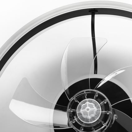 LED Stmievateľné stropné svietidlo s ventilátorom APOLLO LED/38W/230V čierna + diaľkové ovládanie