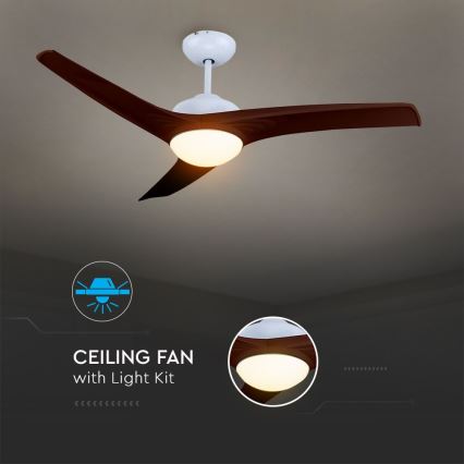 LED Stropné svietidlo s ventilátorom LED/15W/230V 3000/4000/6400K + diaľkové ovládanie