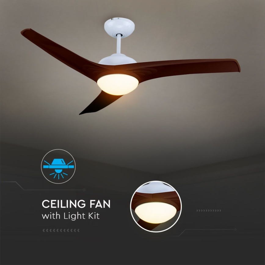 LED Stropné svietidlo s ventilátorom LED/15W/230V 3000/4000/6400K + diaľkové ovládanie