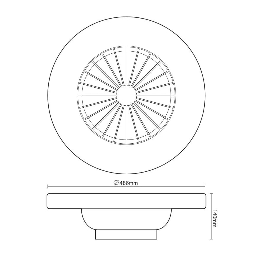 LED Stmievateľné stropné svietidlo s ventilátorom OPAL LED/48W/230V 3000-6500K + diaľkové ovládanie