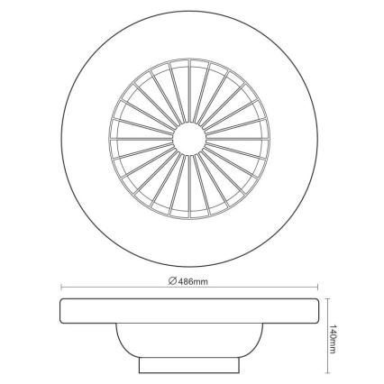 LED Stmievateľné stropné svietidlo s ventilátorom OPAL LED/48W/230V 3000-6500K + diaľkové ovládanie