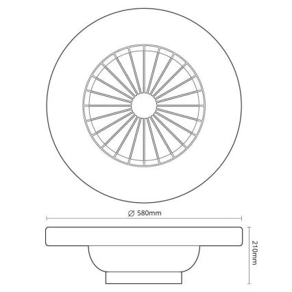 LED Stmievateľné stropné svietidlo s ventilátorom OPAL LED/72W/230V 3000-6500 + diaľkové ovládanie