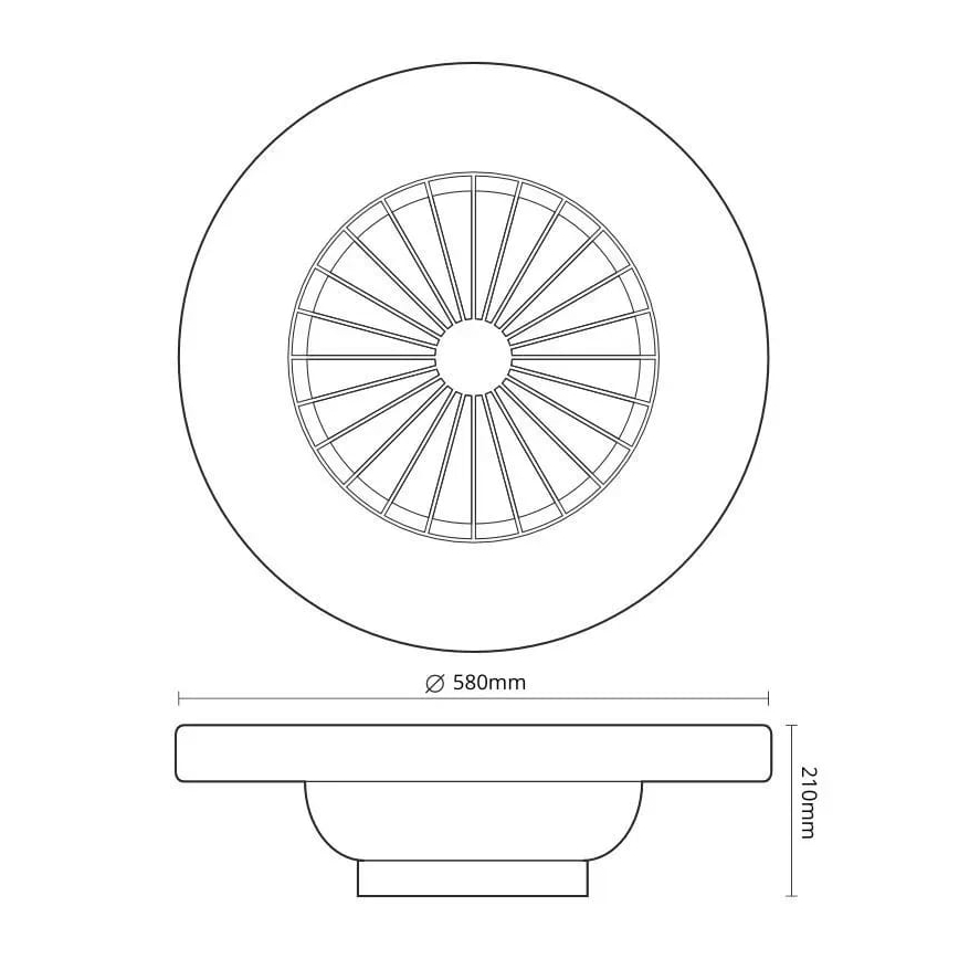 LED Stmievateľné stropné svietidlo s ventilátorom OPAL LED/72W/230V 3000-6500K + diaľkové ovládanie