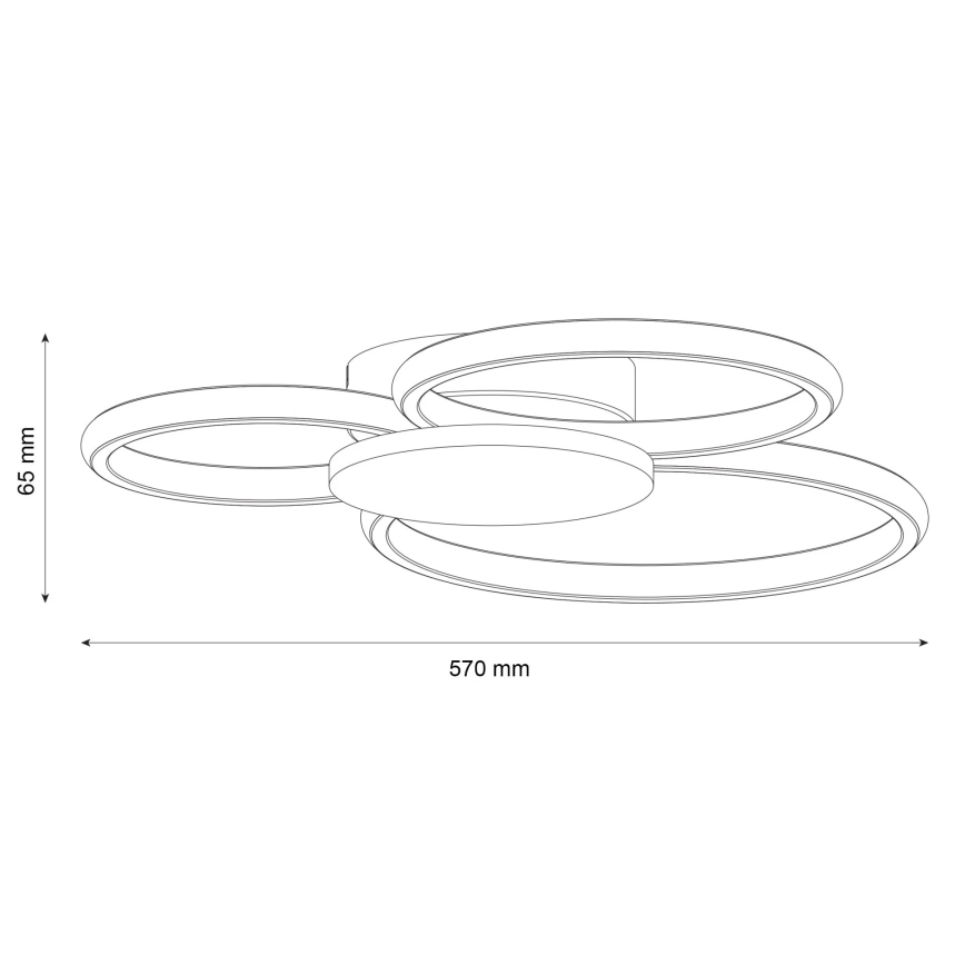LED stropné svietidlo SABINA LED/38W/230V kaučukovník