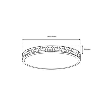 LED Stropné svietidlo SHINY LED/34W/230V číra