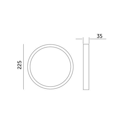 LED Stropné svietidlo SIGARO CIRCLE LED/18W/230V 4000K IP40