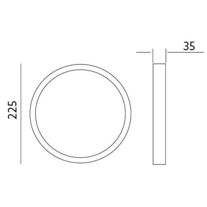 LED Stropné svietidlo SIGARO CIRCLE LED/24W/230V 4000K IP40