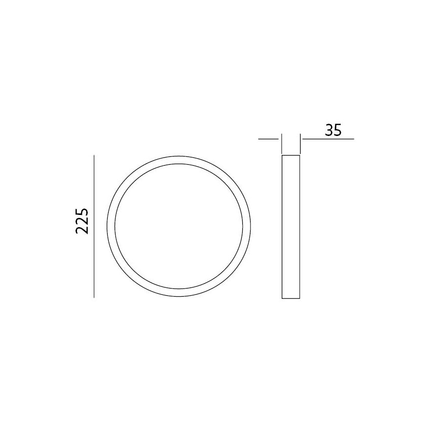 LED Stropné svietidlo SIGARO CIRCLE LED/24W/230V 4000K IP40
