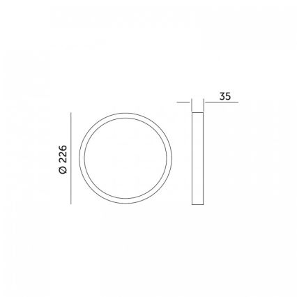 LED stropné svietidlo SIGARO LED/18W/230V 3000/4000/6500K pr. 22 cm biela