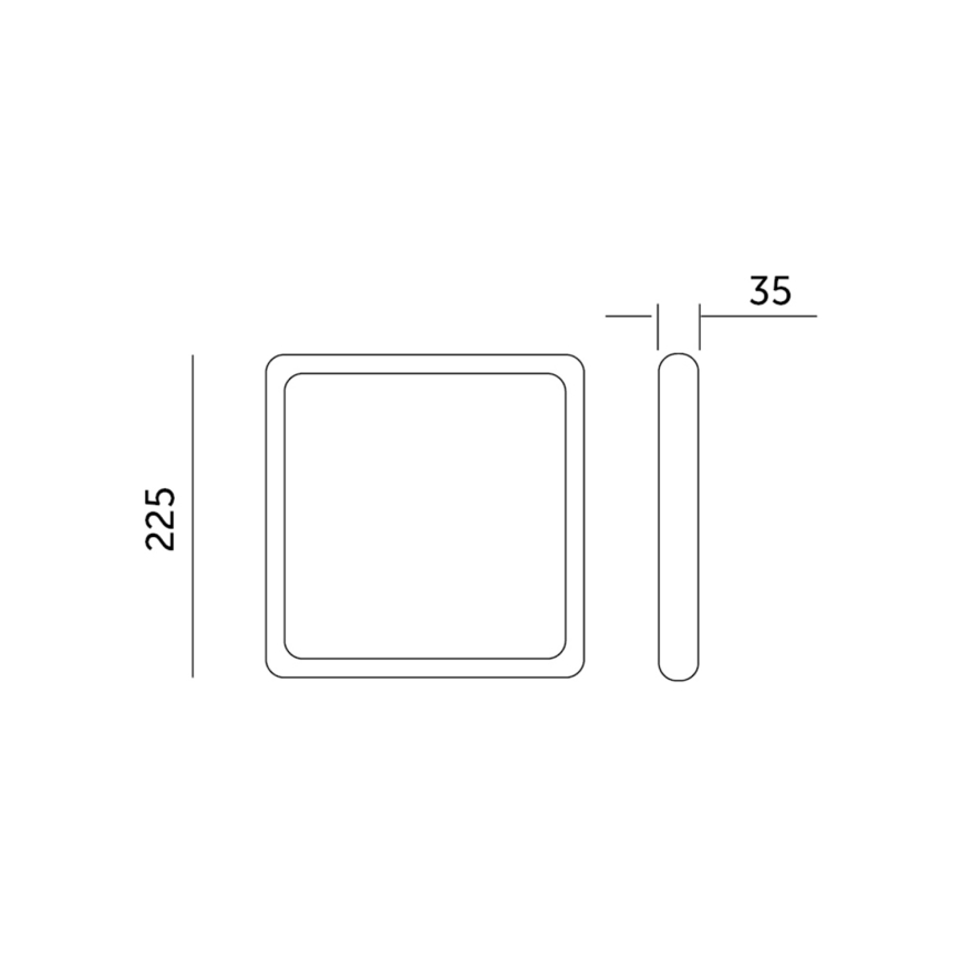 LED Stropné svietidlo SIGARO SQUARE LED/24W/230V 4000K IP40