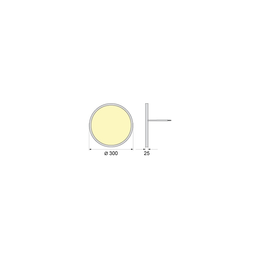 LED stropné svietidlo SIMEN LED/24W/230V 4000K IP40 pr. 30 cm biele UGR19