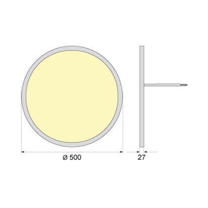 LED Stropné svietidlo SIMEN LED/40W/230V 4000K IP40 pr. 50 cm biele UGR19