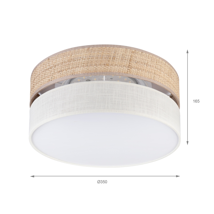 LED stropné svietidlo SIRJA BOHO LED/20W/230V 4000K priemer 35 cm béžová/krémová